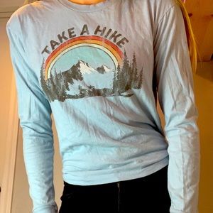 long sleeved take a hike tee